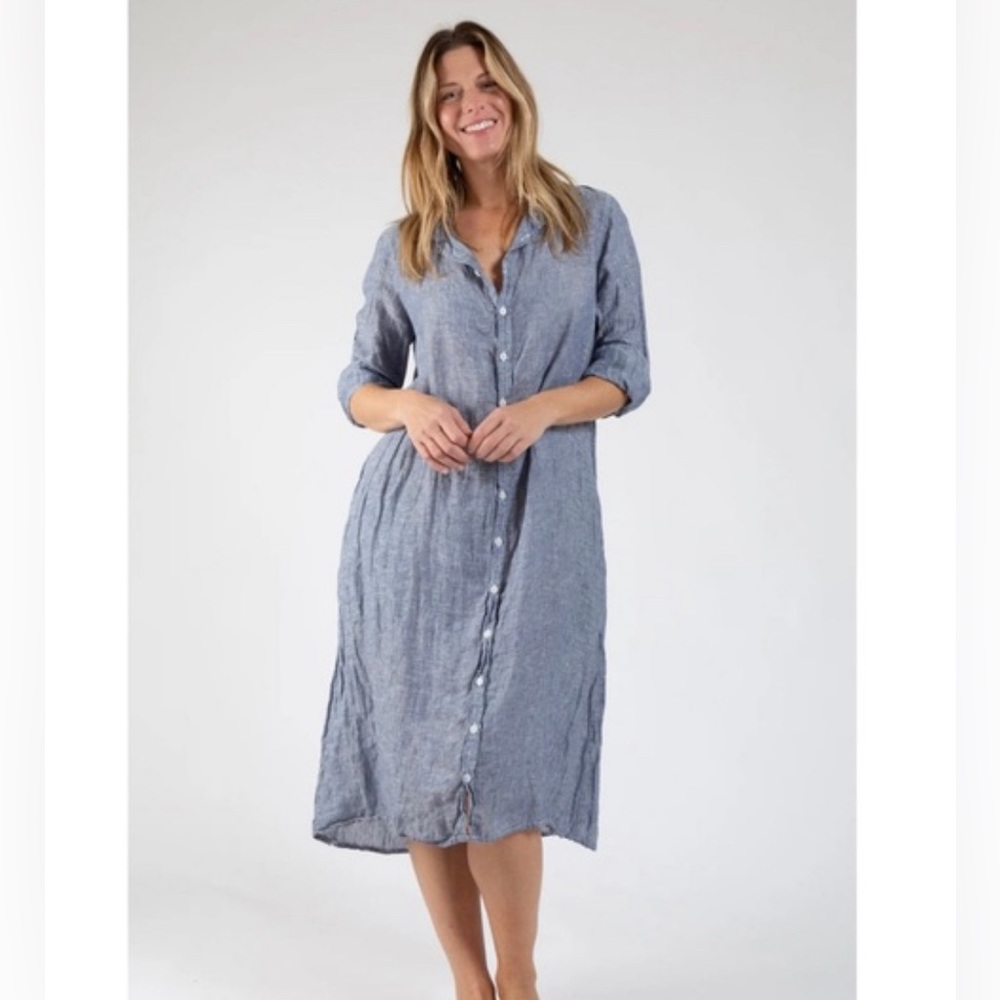 Cp shades linen midi dress